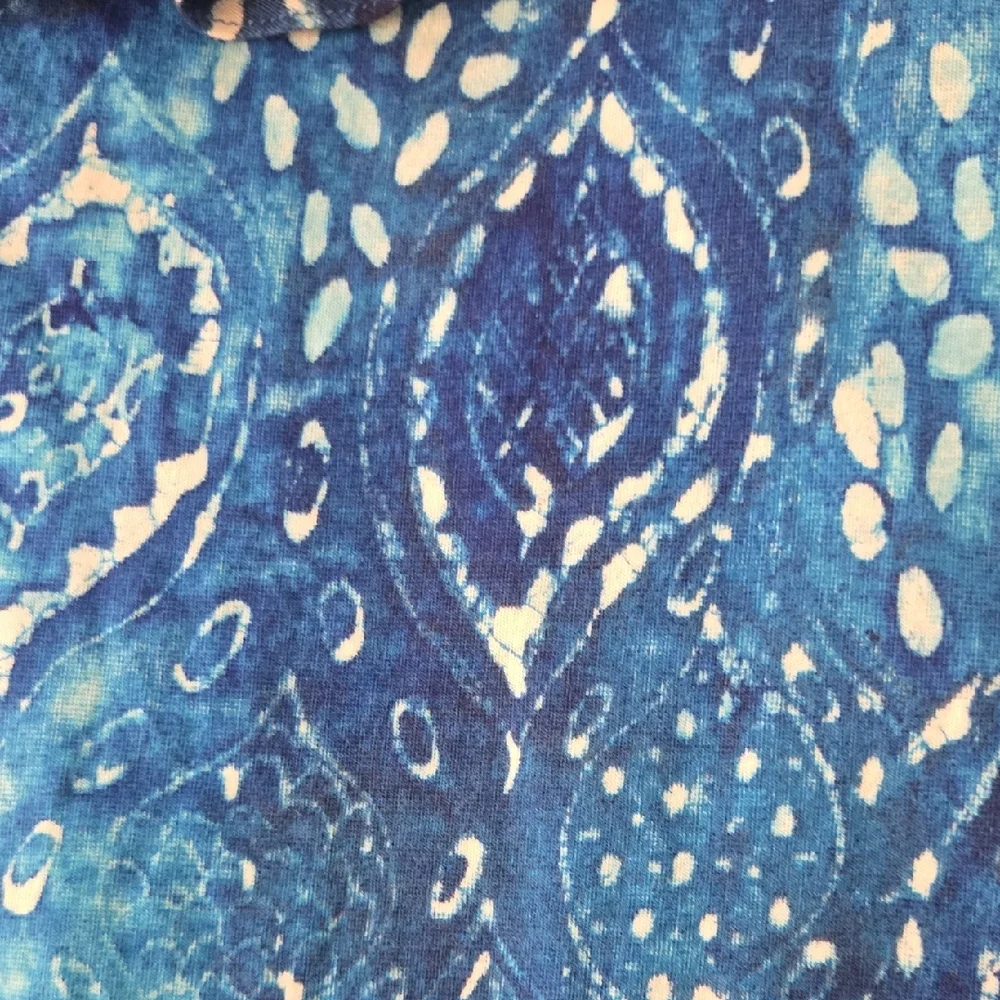 Ralph Lauren Blue Paisley Ruffle Blouse